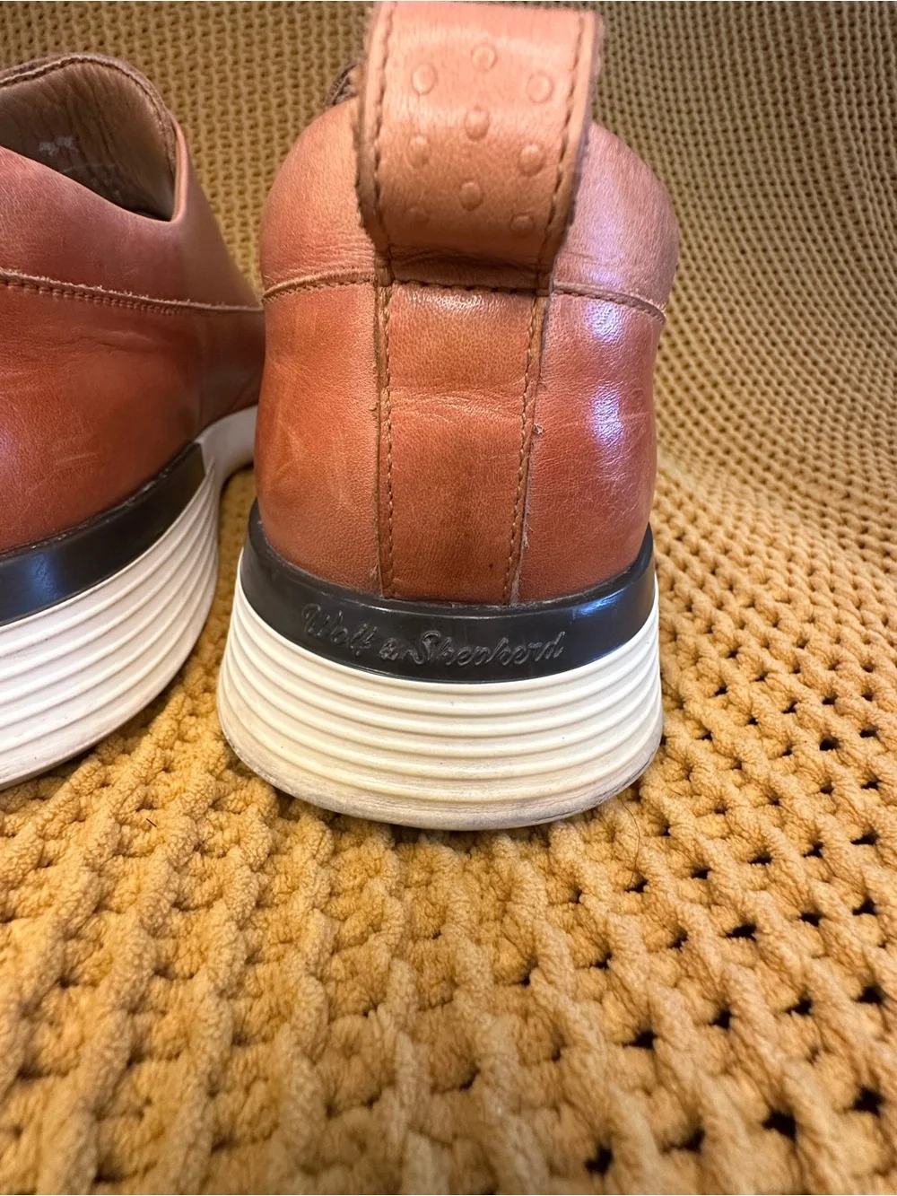 Men's Casual Leather Sneakers in Brown